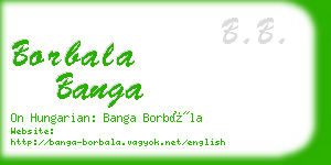 borbala banga business card